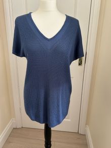 Paul Costello grey - blue top/jumper. Viscose fabric
