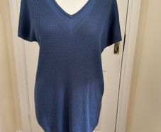 Paul Costello grey - blue top/jumper. Viscose fabric