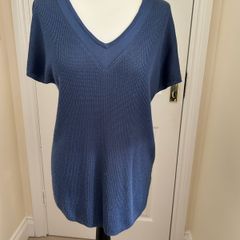 Paul Costello grey - blue top/jumper. Viscose fabric