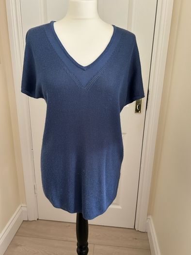 Paul Costello grey - blue top/jumper. Viscose fabric