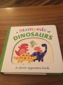 Dinosaur opposites book