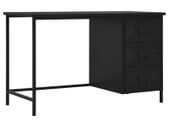 Desk with Drawers Industrial Black 120x55x75 cm Steel