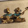 SET OF 2 Craft Vatika Musical Ladies with Inlay Work Pair of Brass Statues, 31/2 Inches Height   Pure Handmade and Stone Work Multi Idol Image 8