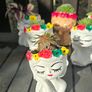 small handmade flower pots with real plants Image 3