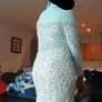 Debs dress - Embellished pearl & diamond cocktail evening maxi dress w train size 10/12 Mint Green Image 7