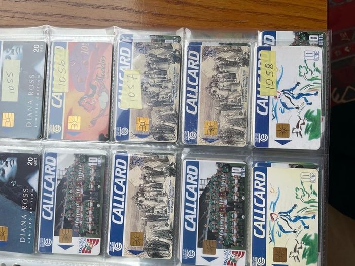 Call cards Irish all me doubles start at 1 euro each most are 2 euro each