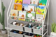 5 Tier Children's Book Organizer, Kids Book and Toys Storage