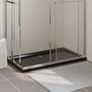 Rectangular ABS Shower Base Tray Black 70x120 cm Image 3