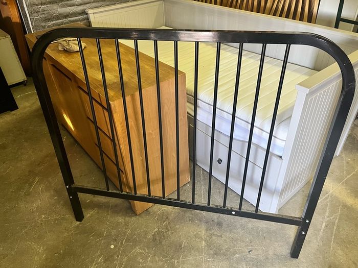Metal framed bed