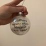Memorial feathers Christmas glass bauble Image 3
