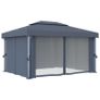 Gazebo with Curtain 4x3 m Anthracite Aluminium Image 3