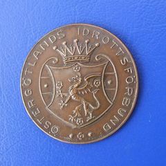 OSTERGOTLANDS IDROTTSFORBUND (Ostergothlands Sports Federation) - Swedish sports bronze medal (1930's)