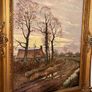 Large French oil painting in antique frame Image 4