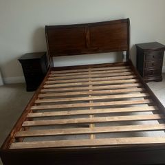 Solid Bed Frame & Drawers