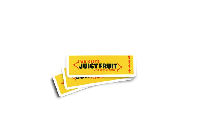 Wrigleys Juicy Fruit Glossy Sticker 2-Pack