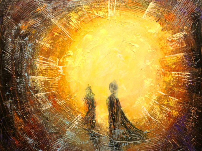 Time Machine - Re Love - Abstract Acrylic Figurative Art On Canvas