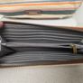 Fossil Striped Canvas & Leather Hobo Bag + Matching Zip Wallet Set Image 5