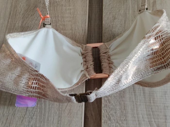 Rose gold bikini top size 34