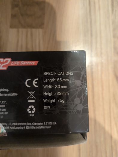 Spektrum LiPo battery 11.1V 3S 850 mAh
