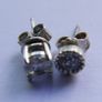 Vintage 925 Sterling Silver  cubic zirconia stunning earrings Image 7