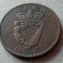1822 George IV Irish Hibernia Penny Miss Press Image 3