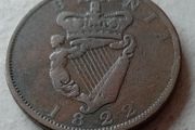 1822 George IV Irish Hibernia Penny Miss Press