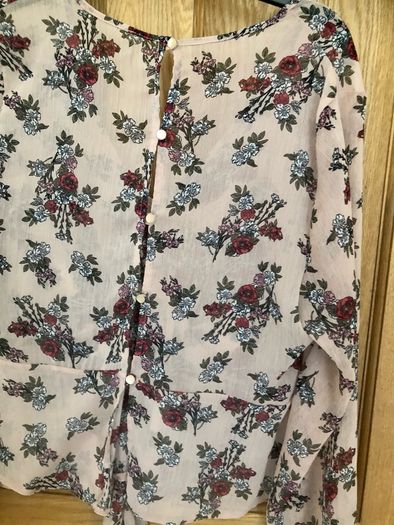 Red rose chiffon top size 16