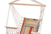 Hanging Rope Hammock Chair with 1 Pillow