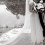 Wedding dress with detachable train + veil Image 4