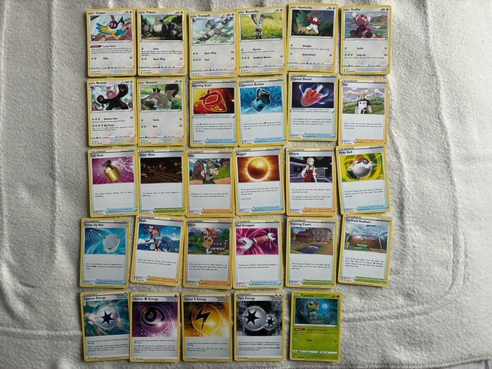 Pokemon Rebel Clash Base Set Full 101 card set Common Uncommon Trainers