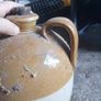 Antique R. Left Ferns Stoneware Wine & Spirit Merchant Flagon Image 3