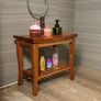 Teak Shower Bench, Spa Bath Shower Stool with Storage Shelf, Wooden Seat Stool for Bathroom Image 4