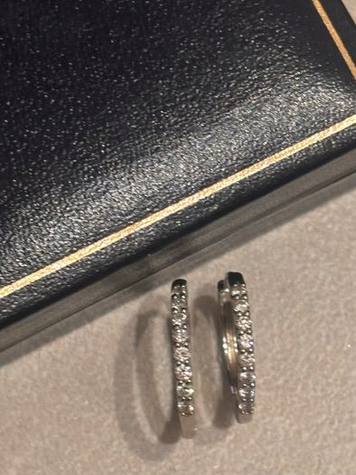0.54ct lab grown diamond hoop earrings