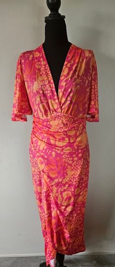 New angel sleeve wrap dress