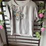 top Zara size small satin front embroidered detail short sleeve top Image 5