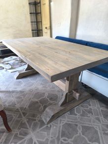 Solid wood dining table