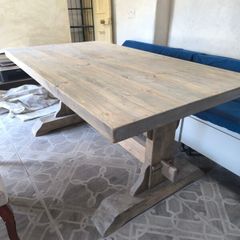 Solid wood dining table