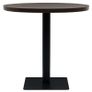 Bistro Table MDF and Steel Round 80x75 cm Dark Ash Image 3