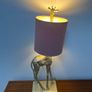 Eye-Catching Home Decor - Giraffe Lamp with Pink Shade Image 6