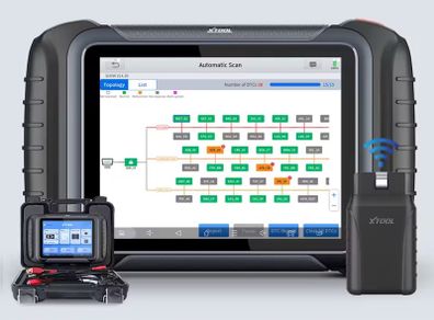 XTOOL D8W Bluetooth Car Diagnostics Tool Automotive Scanner  ECU Coding Bi-directional 42+ Resets CANFD DOIP FCA Topology