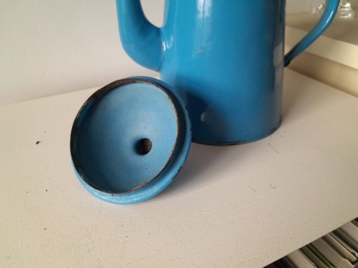 Vintage French Enamel Coffee Pot