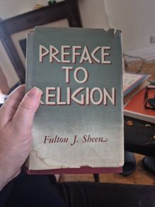 first edition with dust jacket 1946 preface to Religion by Fulton J Sheen