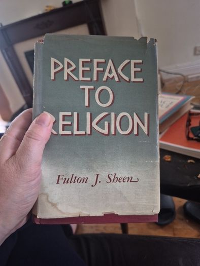 first edition with dust jacket 1946 preface to Religion by Fulton J Sheen