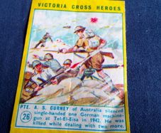 Victoria Cross Heroes Wax Gum Wrapper - Yellow Border.