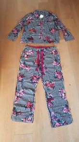 Joules Navy Floral Pyjamas Size L