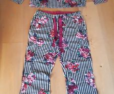Joules Navy Floral Pyjamas Size L