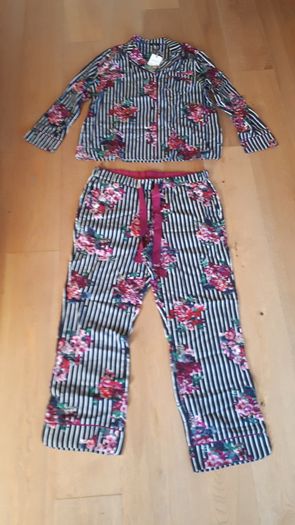 Joules Navy Floral Pyjamas Size L