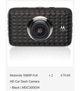 Motorola 1080P Full HD car dash camera - black | MDC300GW