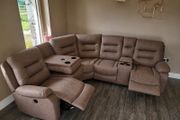 New Ashford Truffle Micro Fabric Recliner Sofa