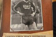 Eamonn 'chick' Deacy Testimonial.  1912 Aston Villa Legends  Vs Galway United X1/ West United X1. Incorporating official renaming of Terryland Park as Eamonn Deacy Park. First Edition Large Magazine In Good Condition.  See Photos For Same.
